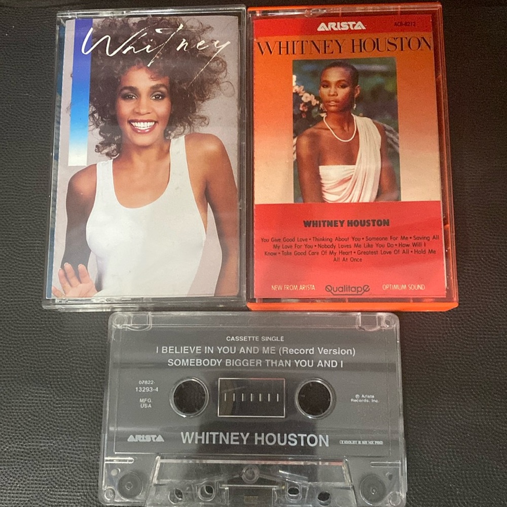 Vintage Miscellaneous Whitney Houston classic 80’s & 90’s cassette tapes